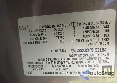 2008 GMC Sierra 1500 Sle2 from USA, damaged, VIN 2GTEC13JX81332745